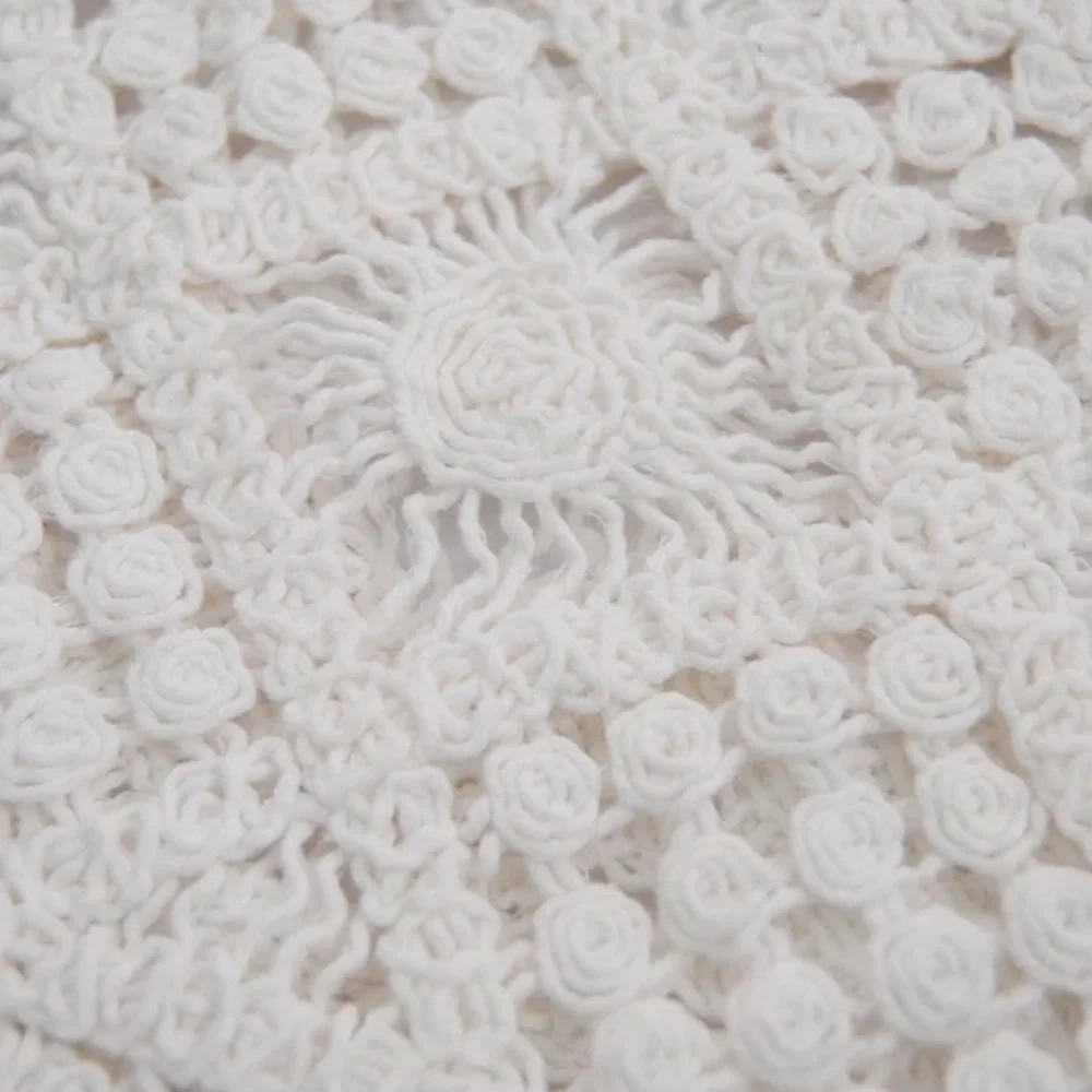 CLEARANCE White Bohemian Crochet Cropped Summer Boho Casual Tank Top - Picture 6 of 7